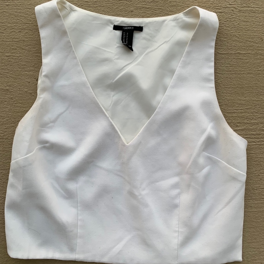 Forever 21 White Crop Top